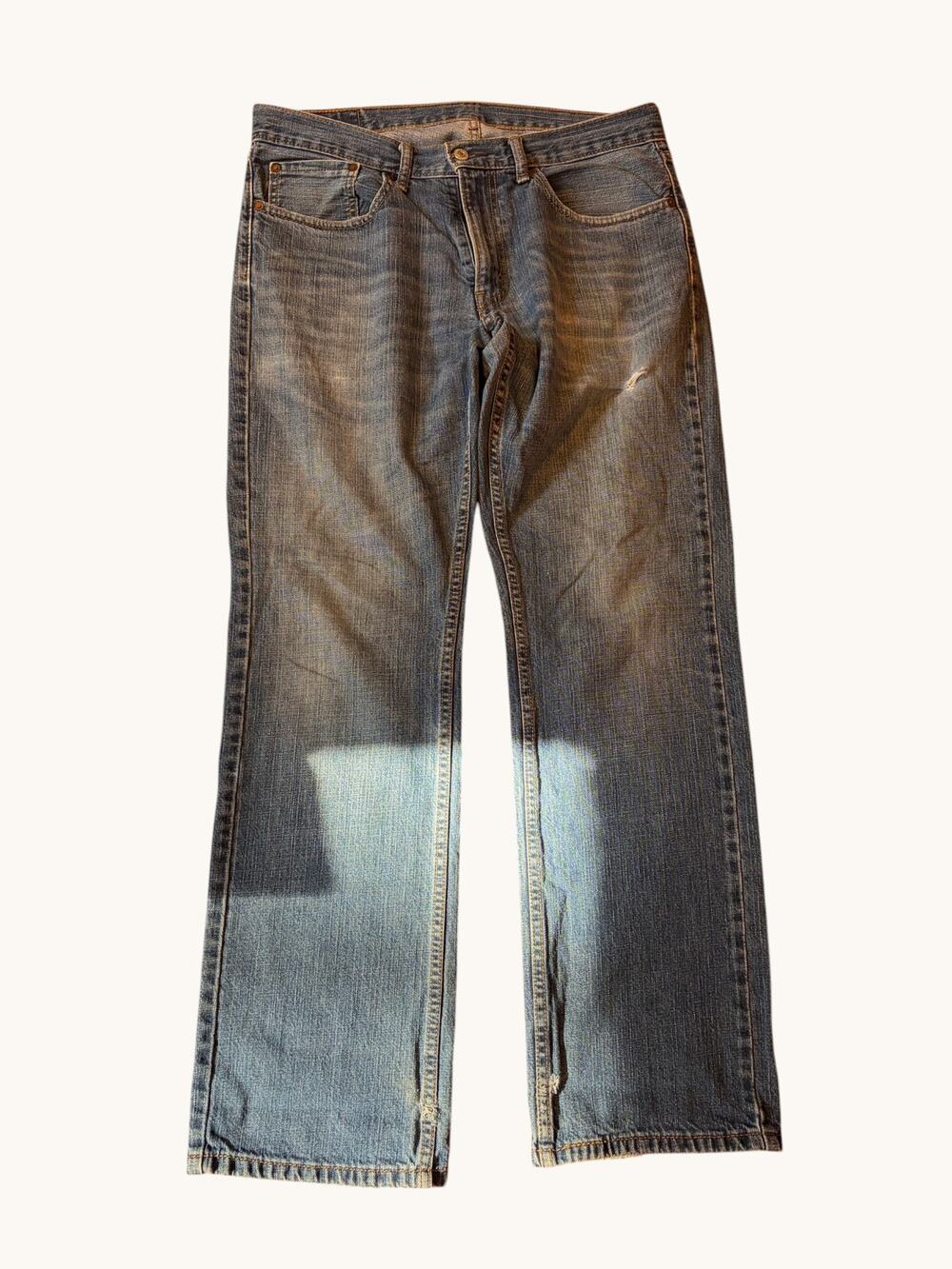 LEVI'S Men's 559 Relaxed Straight Fit Jeans Blue 33 x 32 Distressed 34 x 30.5